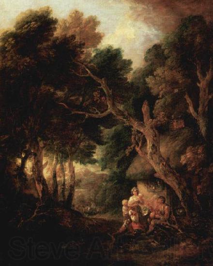 Thomas Gainsborough Pfeiferauchender Bauer vor der Huttentxr